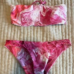 Pink marble bikini